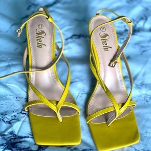Yellow Toe strap Sandals